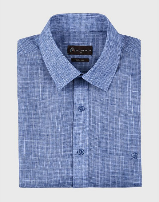 브루노바피 모시조직감 반팔D셔츠 MANTSXM3351