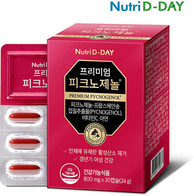 뉴트리디데이 갱년기 프리미엄 피크노제놀, 30정, 1개