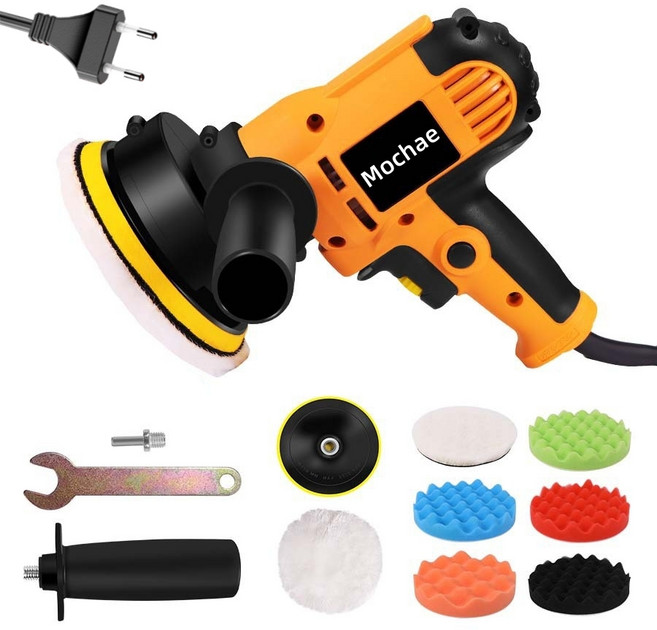 자동차 전동 광택기 고출력 차량용 광택기계 왁싱머신, 220v+패드세트