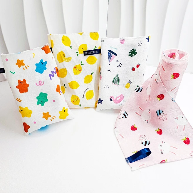 베베까사 KC인증 인견때밀이3p+샤워타월1p 목욕용품 각질제거, 1세트, 4매, 03.곰젤리+퍼니레몬+썸머+딸기토끼(샤워타월) - 쿠팡