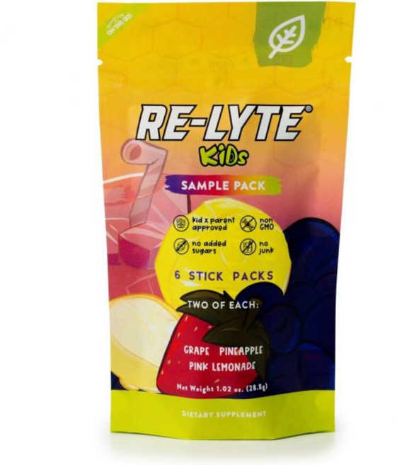REDMOND Re-Lyte Kids Hydration Electrolyte Mix Powder Sample Pack 6 Ct., Variety Pack, 1