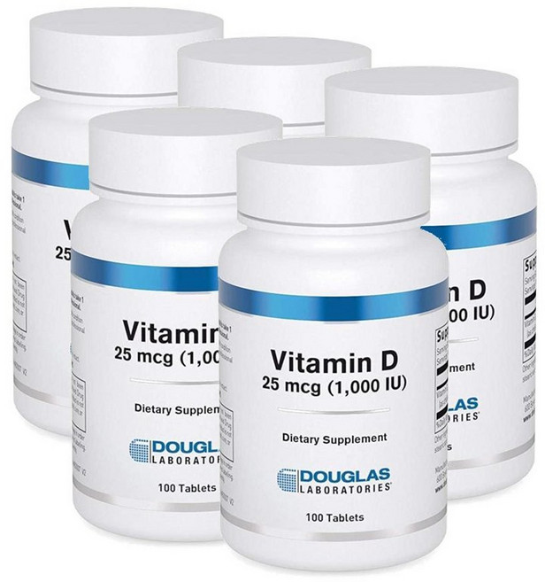 더글라스랩 비타민D 125mcg 1000IU Douglas Laboratories Vitamin D3, 5개, 100정