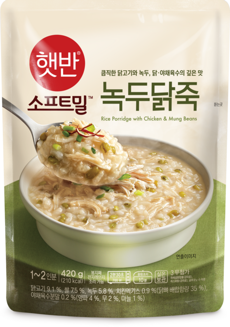 비비고 녹두닭죽 450g, 420g, 5개