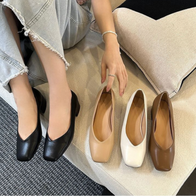 비비루 발편한구두 여성 무지외반증 승무원구두 면접 신발 3cm 단화