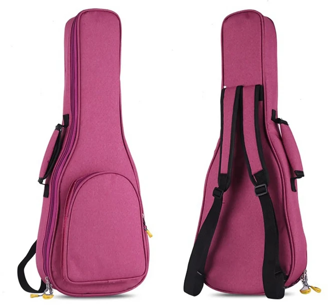 Miwayer 우쿨렐레 케이스 15MM 헤비 스폰지 패딩 방수 충격 콘서트 소프라노 테너, 05 Red 21 inch, 1개