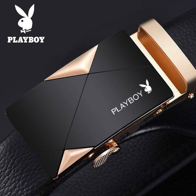 PLAYBOY 男士真皮自動扣皮帶