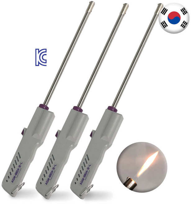 도스 국내생산 A/S 가능 가스점화기 AGM-8804-lll-L 주방용/식당용/업소용, 3개, 그레이