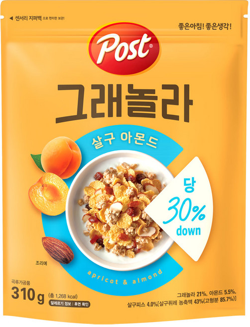 포스트 그래놀라 살구 아몬드 310G, 1개