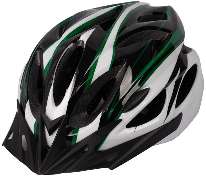 一件代發騎行頭盔一體成型男女山地公路自行車頭盔騎行裝備安全帽, 綠黑