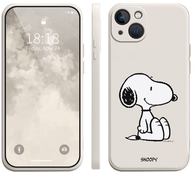 앉은 스누피 아이폰 갤럭시 실리콘 폰케이스