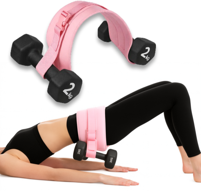 인헨스몰 힙업 덤벨 고정 스트랩, 1개, 핑크