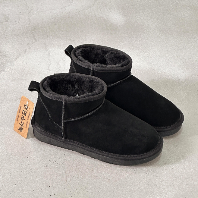 시즌 마지막 여성 소가죽 따뜻한 털부츠