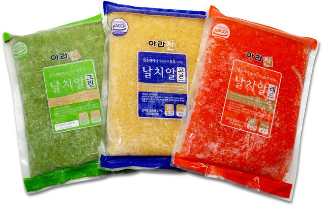 날치알 500g 레드 골드 그린 알밥 마끼 업소용, 1개