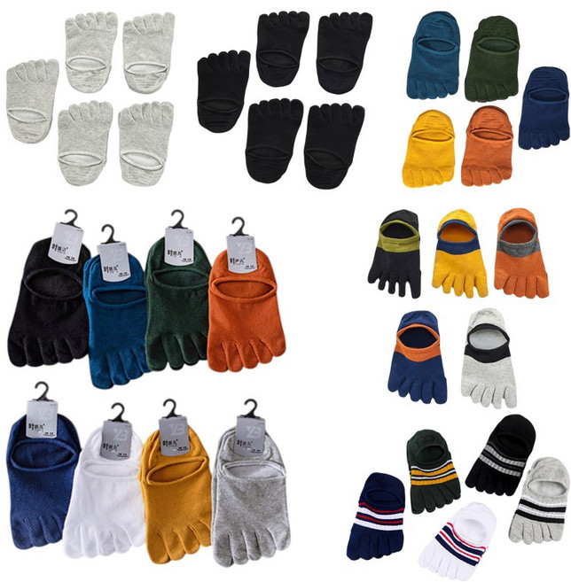 여름 남성 발가락양말 쫀쫀한 발가락덧신 5결레세트