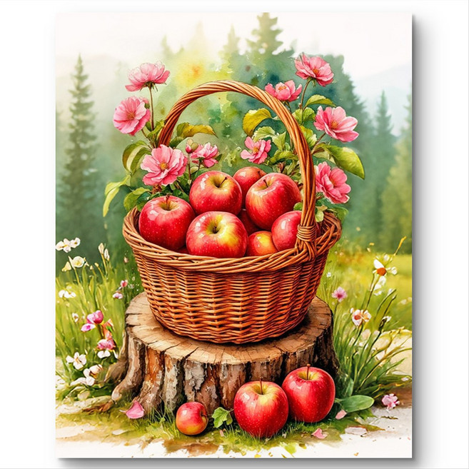 서은이네 캔버스형 보석십자수 DIY 구슬 비즈 십자수 액자형 40x50cm, 1세트, KF-03