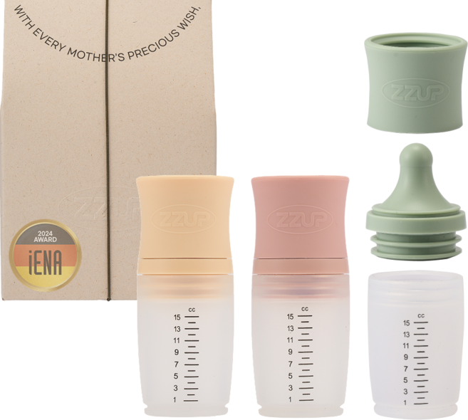쭙 유아용 다회용 실리콘 약병, 1세트, 15cc 3종