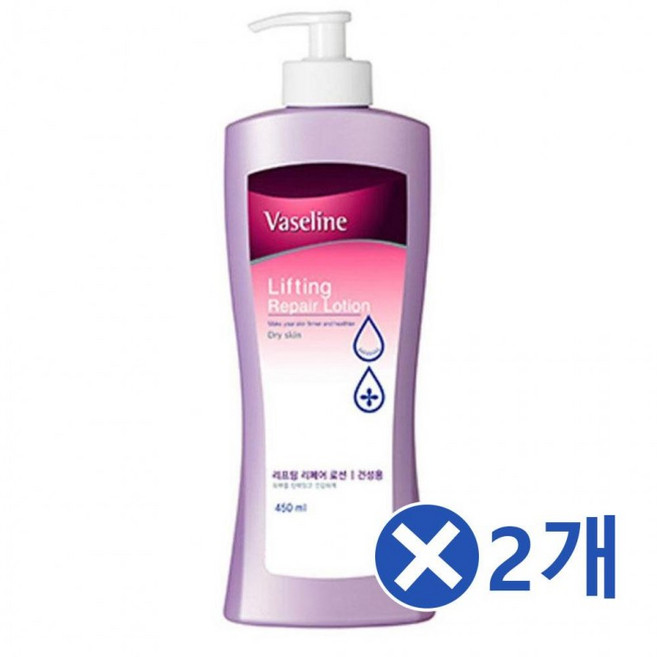바세린 리프팅 리페어 바디로션 450mlx2개 촉촉한타입, 450ml, 상세페이지 참조