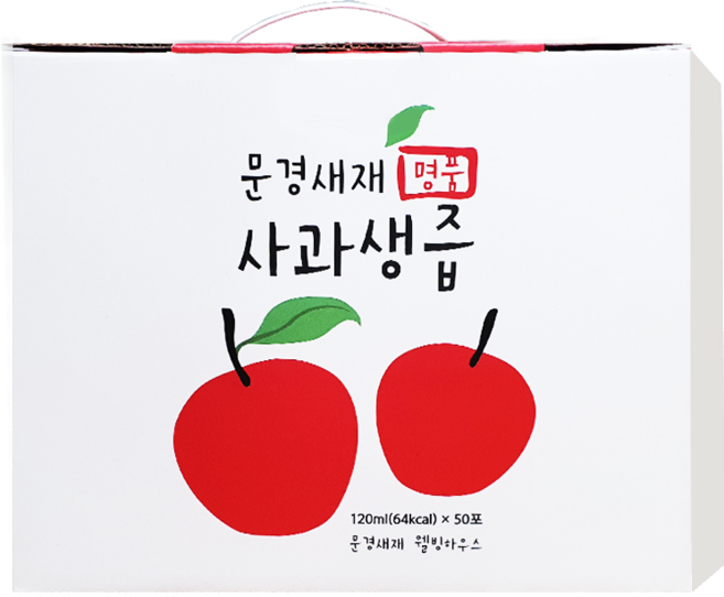 문경새재 사과생즙 120ml*50포 웰빙하우스, 50개, 120ml