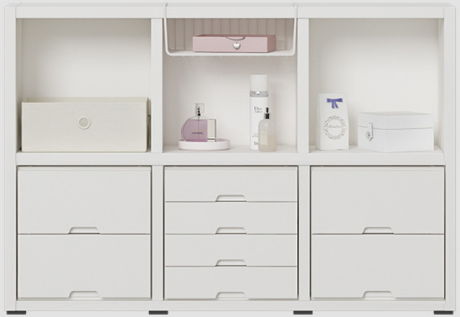 한샘 샘 책장 2단 120cm 서랍형 시공 (컬러 택1), 라이트메이플_책장/베이지_서랍(C)