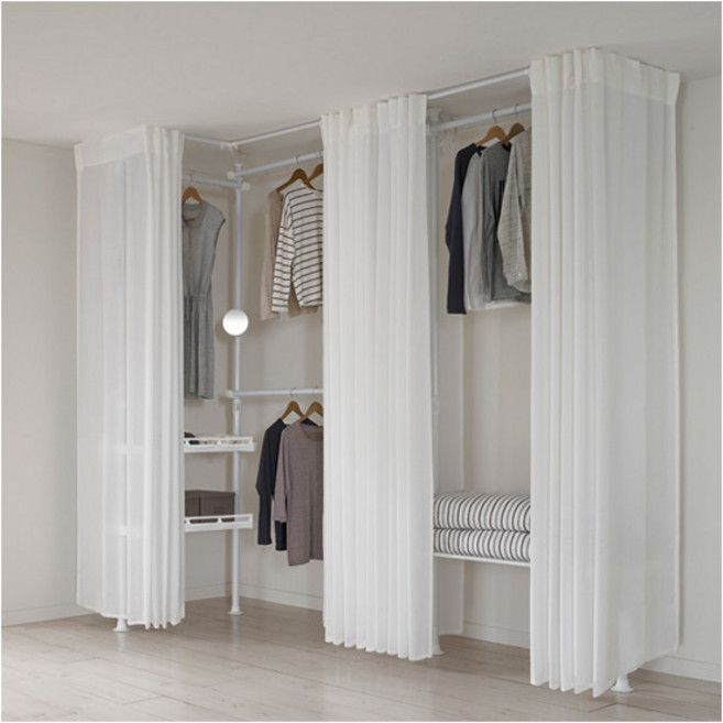 [왕자행거] 왕자 코너형드레스룸_5P_밀폐선반_플레인화이트_946_PW, 상세 설명 참조