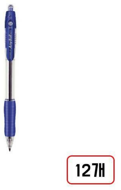 동아)애니볼펜, 1세트, (청색/0.5mm/MN2820810) 12개입