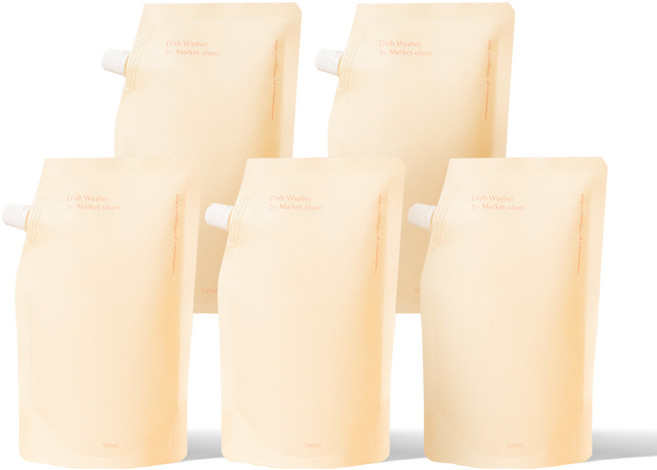 [메가팩] 마켓올슨 5배 고농축 주방세제 리필, [메가팩] 5배 고농축 주방세제 리필, 5개