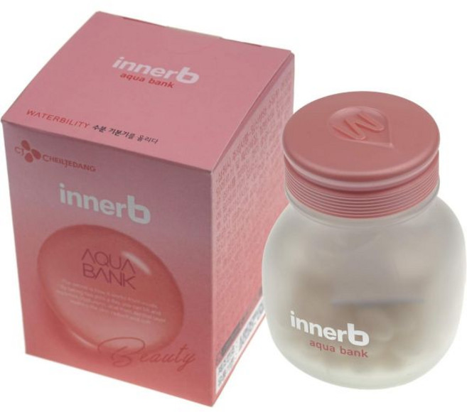 CJ제일제당 이너비 아쿠아뱅크 (300mg) 56알 - 히알루론산 프리플로머 수분 보충제 2종