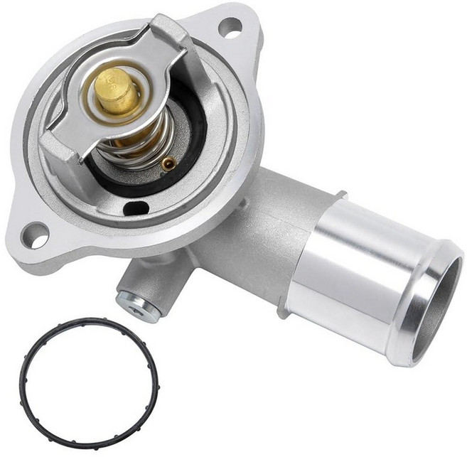 Aluminum Engine Coolant Thermostat Housing Assembly by AA Ignition - Compatible with Buick and Che, Aluminum Engine Coolant Thermo