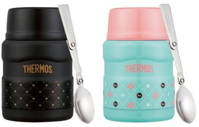 THERMOS 膳魔師 不鏽鋼真空燜燒罐 SK3000 時尚菱格 夢幻樂園 保溫罐, 粉藍夢幻樂園, 1個