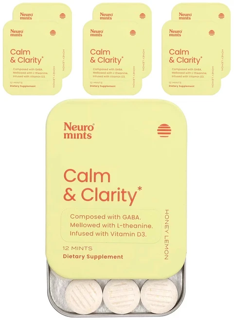 Neuro Mints Calm & Clarity 허니 레몬 12정x6팩 총72개 - 쿠팡