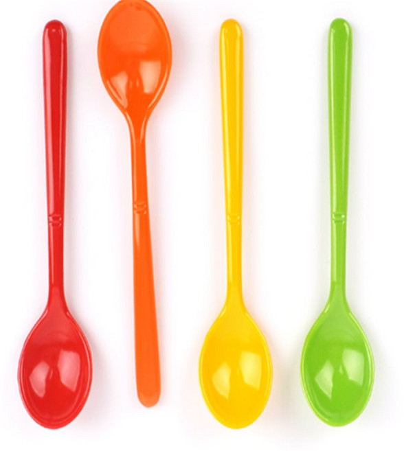 예스몰 플라스틱칼라 스픈1P 커피롱스푼