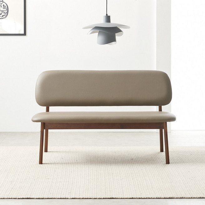 라로퍼니처 레스트 고무나무 원목 낮은 2인 3인 벤치 식탁 의자, 2인용