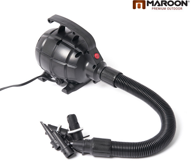 마룬 수류탄 에어매트 전동 에어펌프 600w 공기 자충 주입기 휴대용, 전용수납가방, 1개