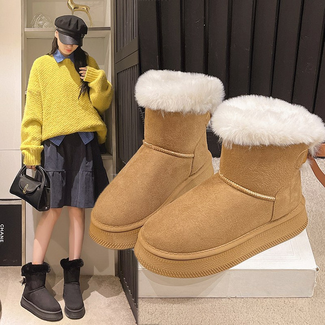 따뜻한 여성 부츠 겨울 솜신발 여성 스노 부츠