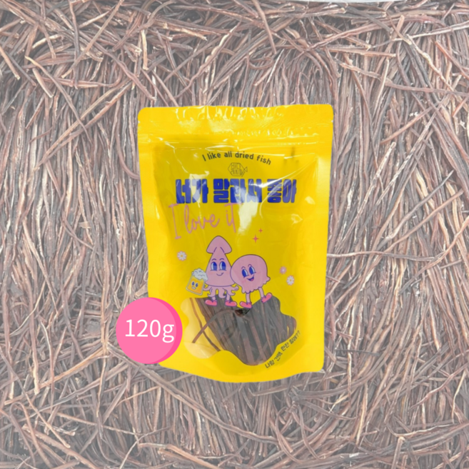[너가말라서좋아] 쫄쫄이귀채 오징어귀채 오징어귀, 쫄쫄이귀채 120g, 1개