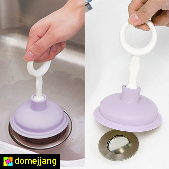 도매짱 미니 뚫어뻥 세면대 싱크대 뚫기 씽크대 뚜러뻥 배수구 클리너 뚜러펑 화장실 하수구 욕조 뚫어펑 (domejjang), 그레이, 그레이, 본상품선택