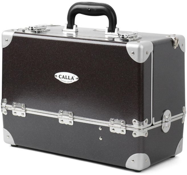 CALLA명품 3단공간 특대 고급형 메이크업 박스, 1개, 다크그레이