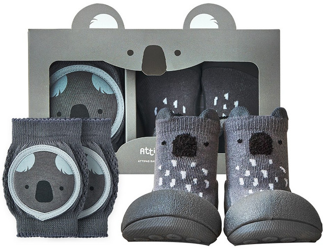 아띠빠스 멸종위기동물 걸음마 선물세트(신발+무릎보호대)