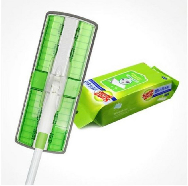 3M 클립형 막대걸레 + 정전기포 대형30매, 1개