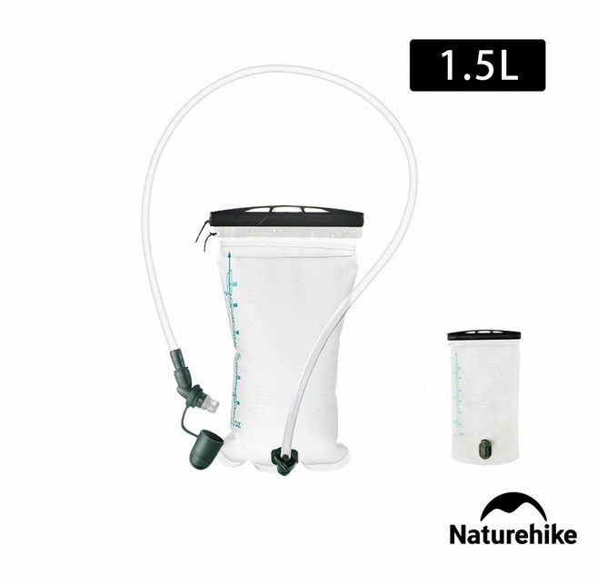 Naturehike 挪客 雲泉飲水袋 登山水袋 TPU 抗菌水袋 1.5L/2L/3L, 1個, 雲泉1.5L 磨砂白TPU飲水袋