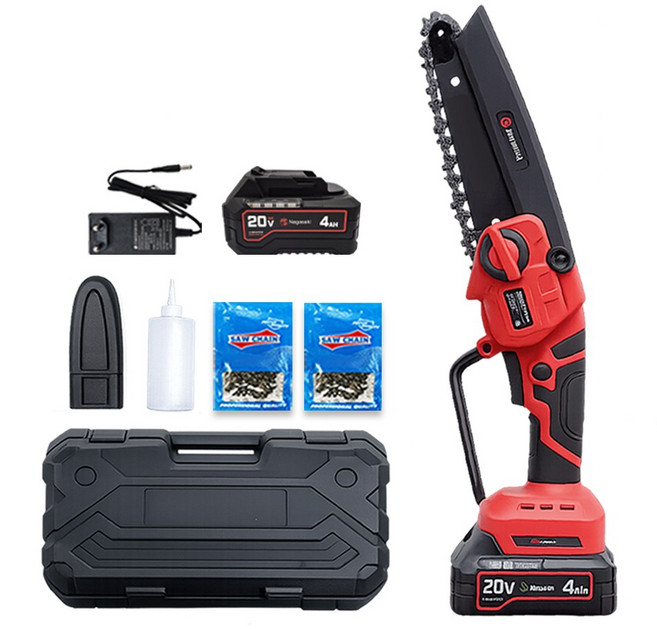 나가사키 15CM 무선 미니 충전톱 마끼다 소형 전동 체인 전기톱 4.0AH 1개 세트 NS-601, 1세트