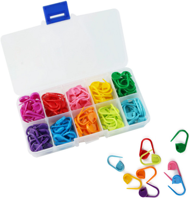 영바이브 뜨개질 부자재 단수링 10종x15p, 150개, 혼합색상