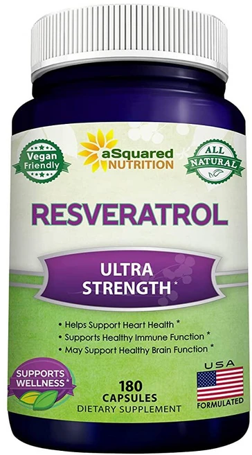 ASquared Nutrition 레스베라트롤 울트라 스트렝스 180정 - 쿠팡