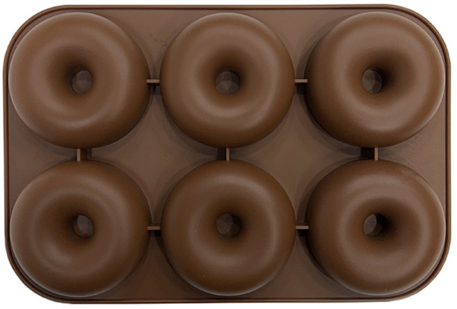 제과골목 실리콘 도넛몰드 6구(대) 8cm 사바린틀, 1개