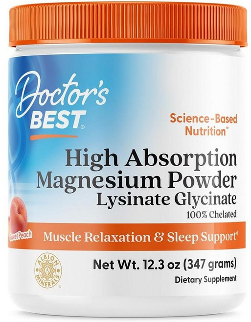 닥터스베스트 마그네슘 파우더 복숭아맛 Doctor's Best Magnesium Powder Sweet Peach, 1개, 347g