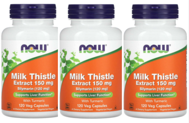 [3개] 나우푸드 밀크씨슬 150mg 120베지캡슐 실리마린 터메릭 강황 울금, 120정, 3개