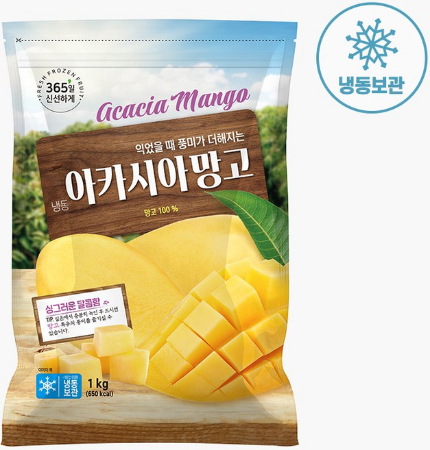 [호재준] 냉동 아카시아망고(베트남) 1kg, 3개