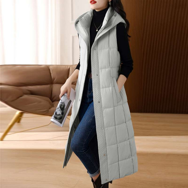 경량 패딩 롱조끼 빅사이즈 점퍼 겨울 여성 데일리