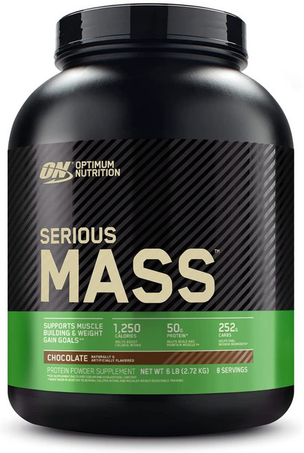 옵티멈 시리어스 매스 Serious Mass 6lb Chocolate, 2.72kg, 1개