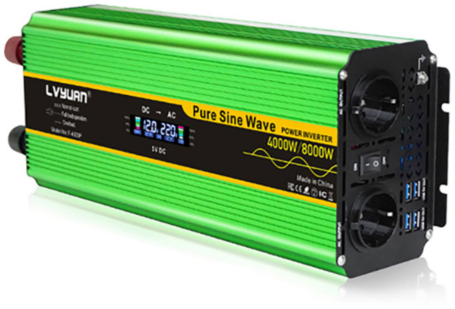 LVYUAN 순수정현파 차량용 LCD 인버터 8000W 캠핑용 차량용 차박 한국형 KC인증, 전압 24V, 1개